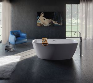vasca da bagno da appoggio / ovale / in Solid Surface