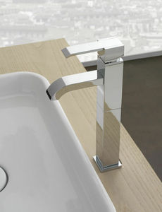 miscelatore per lavabo / in metallo cromato / in nichel / meccanico