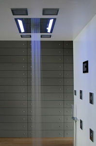 soffione doccia da incasso a soffitto / rettangolare / a cascata / a pioggia