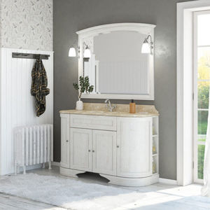 mobile lavabo sospeso / in legno / classico / con specchio