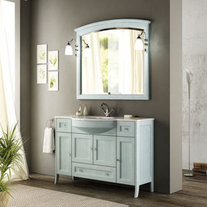 mobile lavabo da appoggio / in legno / classico / con specchio