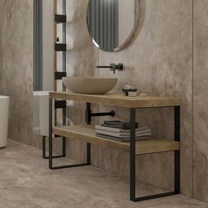 piano lavabo in legno