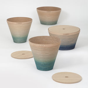 cestino gettacarte in legno
