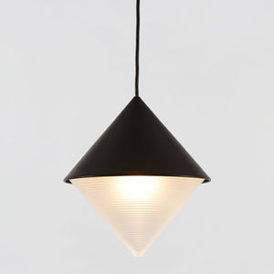 lampada a sospensione / moderna / in acciaio / in vetro