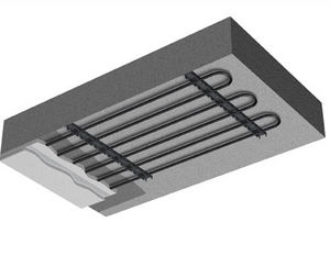 controsoffitto in gesso / ad isola / con climatizzazione integrata