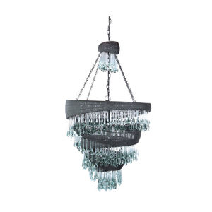 lampada a sospensione / design originale / in ferro / in vetro