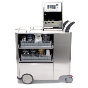 carrello di servizio / per vassoi gastronorm / contract / in acciaio