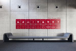 divanetto imbottito modulare / moderno / in acciaio / per edifici pubblici