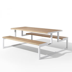 tavolo da picnic moderno / in acciaio galvanizzato / in alluminio / in acciaio con rivestimento a polvere
