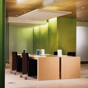 scrivania per open space / in legno / in laminato / in alluminio anodizzato