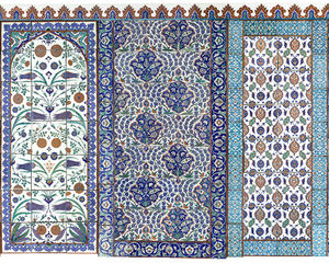 carta da parati classica / capolavori della pittura / con motivo di maiolica / in tessuto non tessuto