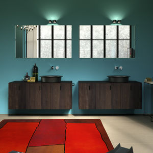 mobile lavabo sospeso / in legno / moderno / con cassetti