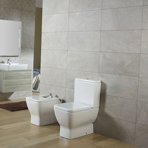 WC da appoggio / in ceramica / senza brida