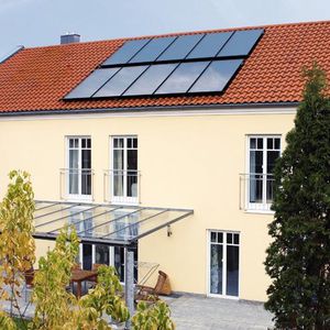 collettore solare termico piano / per riscaldamento / per tetto / con telaio in alluminio