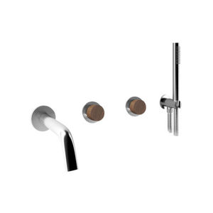 miscelatore doppio comando da doccia / per vasca / da incasso / in acciaio inox
