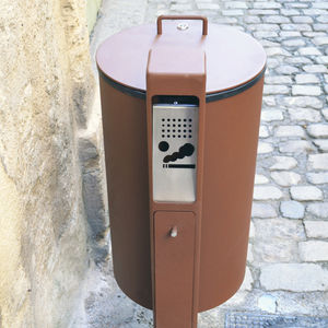 portacenere da terra / in acciaio galvanizzato / in corten / da esterno