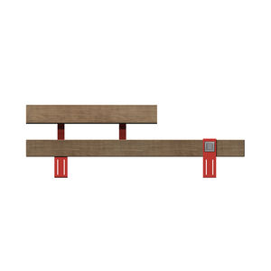 panca pubblica / moderna / in legno / in acciaio