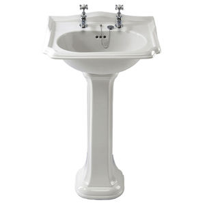 lavabo da terra / ovale / in porcellana / classico