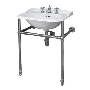 lavabo da terra / ovale / in porcellana / classico