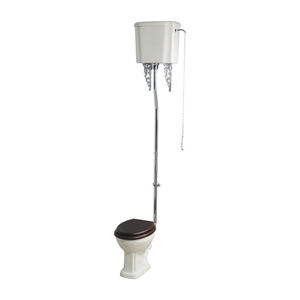 WC da appoggio / in porcellana / con sciacquone in alto