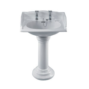lavabo da terra / ovale / in porcellana / classico