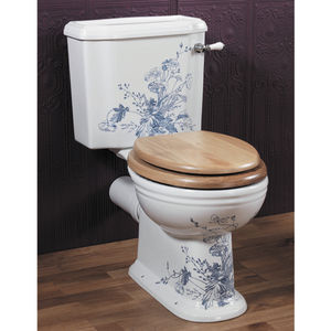 WC monoblocco / in porcellana / con maniglia a leva
