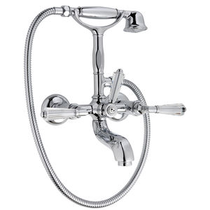 miscelatore doppio comando per vasca / da parete / in ottone / da bagno