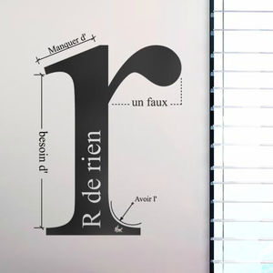 adesivo da parete con testo