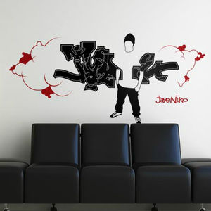 adesivo da parete graffiti