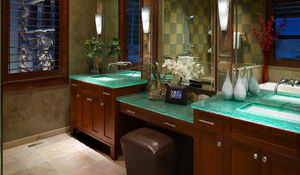 piano lavabo in vetro 1