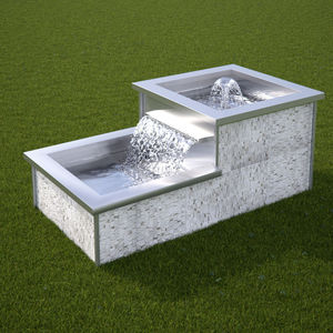 fontana da giardino / da interno / in pietra naturale / in acciaio inox