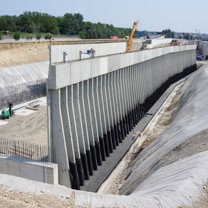 spalla da ponte in cemento armato