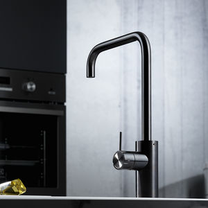 miscelatore in acciaio inox / da cucina / 1 foro / a becco orientabile