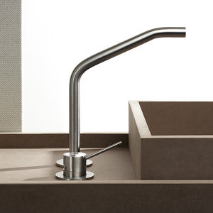 miscelatore per lavabo / in acciaio inox / da bagno / 2 fori