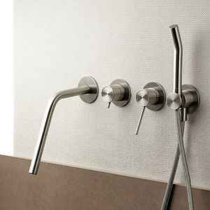 miscelatore da vasca / da parete / da incasso / in acciaio inox
