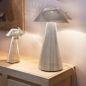 lampada da tavolo / moderna / in acciaio inossidabile lucido / alogena
