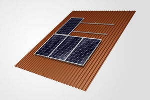 sistema di montaggio per tetto inclinato / per tetto di tegole / su tetto / per applicazioni fotovoltaiche