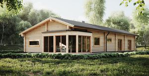 casa in legno massiccio assemblato 1