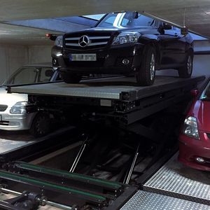 sistema di parcheggio con piattaforma