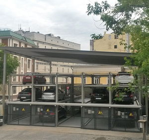 sistema di parcheggio con piattaforma