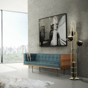 lampada da terra / design originale / in alluminio / in ottone