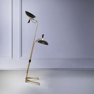 lampada da terra / moderna / in alluminio / in ottone