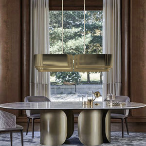 lampada a sospensione / moderna / in ottone / da interno