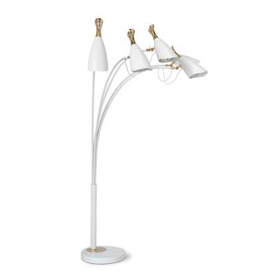 lampada da terra / moderna / in alluminio / in ottone