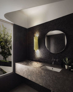 applique Art Deco / in ottone / LED / fatta a mano
