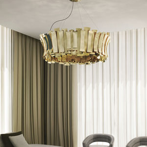 lampada a sospensione / moderna / in ottone / fatta a mano