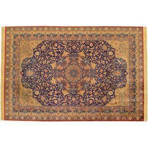 tappeto orientale / a fiori / in seta / rettangolare