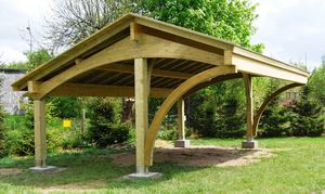 tettoia per posto-auto in legno 1