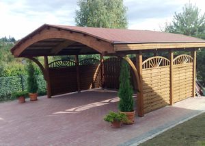 tettoia per posto-auto in legno 1