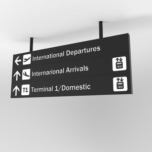 cartello segnaletico di orientamento